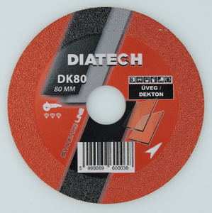 Diatech üvegvágó- és csiszolótárcsa 80x10x16 mm