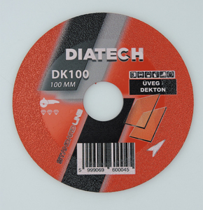 Diatech üvegvágó- és csiszolótárcsa 100x15x22,2 mm
