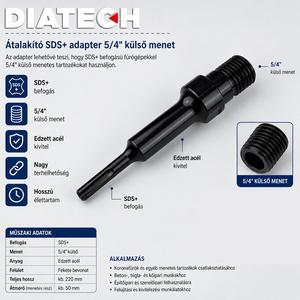 Átalakító SDS+ adapter 5/4