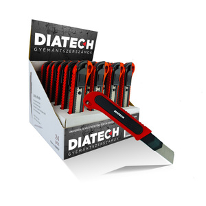 Diatech tapétavágó kés, műanyag fogórész, fém sín 18 mm