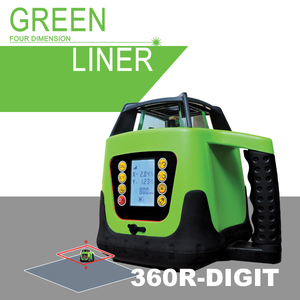 Green Liner 360R-Digit piros fényű forgólézer készlet