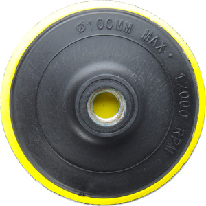 Tépőzáras, szivacsos gumitányér 100 mm x M14 fibertárcsához, sárga