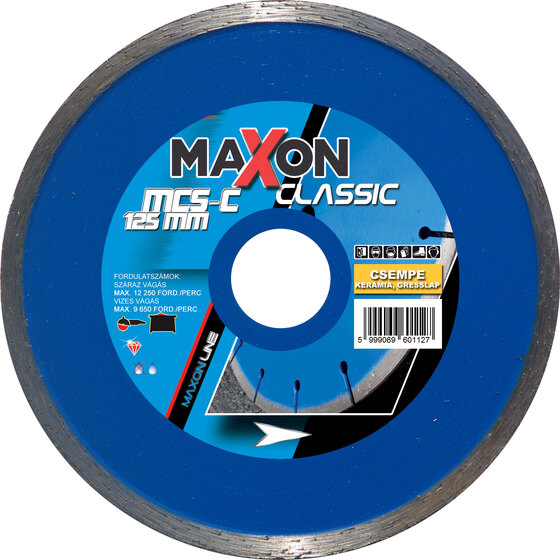 Maxon csempe CLASSIC 125x22,2x5 mm gyémánt vágótárcsa