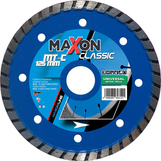 Maxon turbó CLASSIC 125x22,2x7 mm gyémánt vágótárcsa