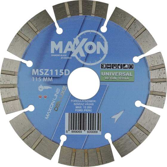 Maxon szegmenses DELUX 115x22,2x12 mm gyémánt vágótárcsa