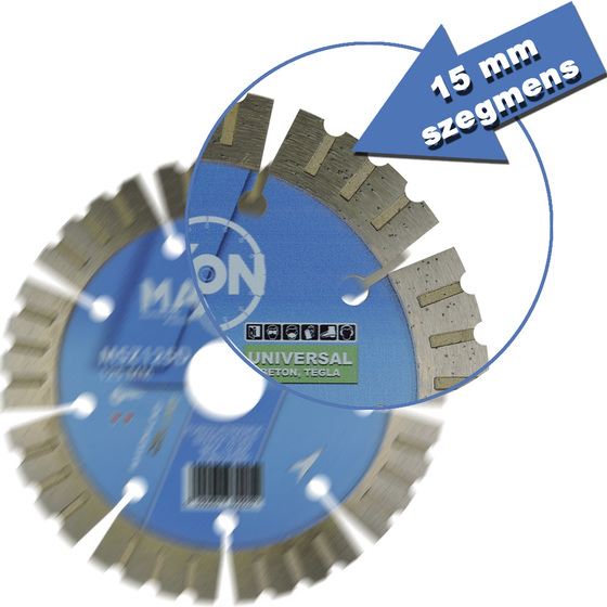 Maxon szegmenses DELUX 115x22,2x15 mm gyémánt vágótárcsa