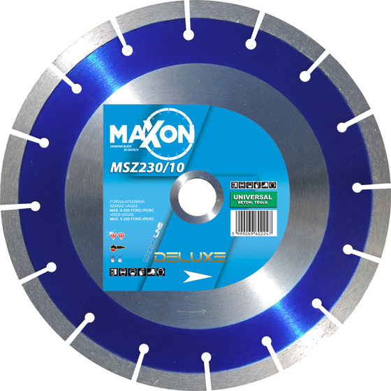 Maxon szegmenses DELUX 230x10x22,2 mm gyémánt vágótárcsa